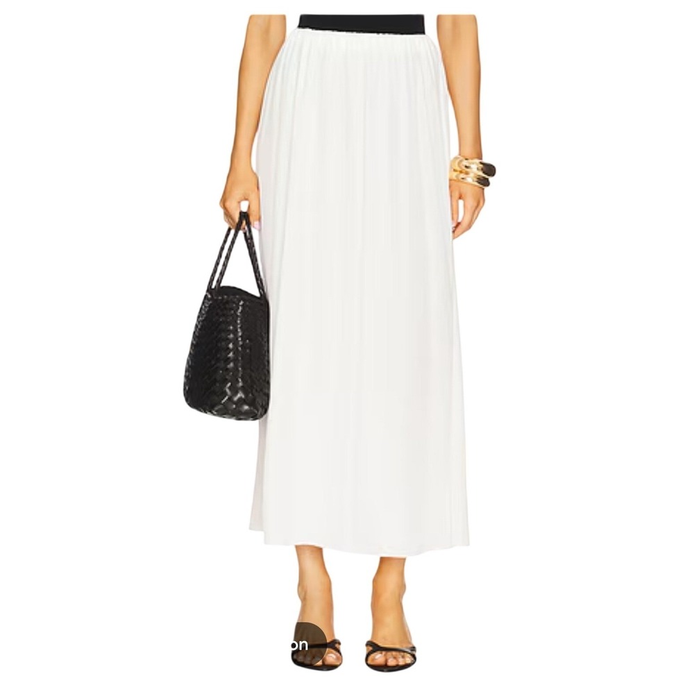 A.L.C. Womens XS Kit Skirt NWT Chalk White Japanese Fabric Maxi Flowy Chiffon
